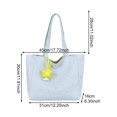 thumbnail image 7 of Hsqqdc Large Canvas Tote Bag, Lightweight Star Spot Shoulder Handbag for Work Travel, 7 of 7