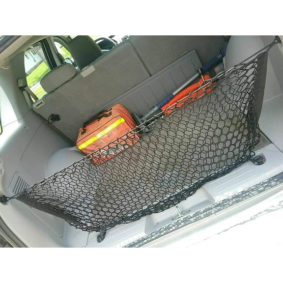 EACCESSORIES EA Trunk Organizer Cargo Net for Chevrolet Equinox 2006-2009 – Envelope Style Cargo Net – Premium Mesh Elastic Car Trunk Organizer Vehicle Carrier Storage – Compatible Chevy Equinox