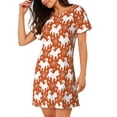thumbnail image 2 of Daiia Christmas Snowflake Dog Print Women's Nightshirt Soft Nightgowns for Women Short Sleeve dress Short-sleeved Sleepwear, 2 of 6