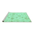 thumbnail image 2 of Ahgly Company Machine Washable Indoor Square Oriental Turquoise Blue Traditional Area Rugs, 8' Square, 2 of 4