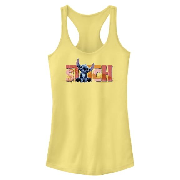 Juniors Lilo & Stitch Cute Alien Name Racerback Tank