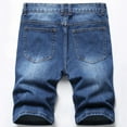 thumbnail image 4 of LZLER Mens Casual Jean Shorts Summer Relaxed Denim Shorts with Hole, 4 of 6