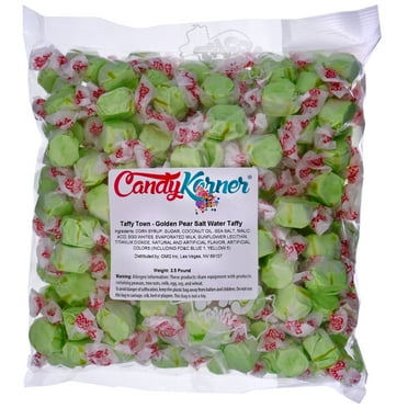 Gourmet Salt Water Taffy - Golden Pear - 2.5 Pounds (40 Ounces) By CandyKorner