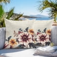 thumbnail image 4 of American Vintage Flowers Outdoor Pillow Covers Pack of 2 Country Style Retro Texture Waterproof Throw Pillow Covers Decorative Cushion Cases for Patio Garden Tent Balcony Couch 20x20 inch, 4 of 8