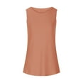 thumbnail image 5 of ZQGJB Ribbed Knitted Tank Tops for Women Casual Summer Sleeveless Round Neck Cami Workout Tees Shirt Loose Flowy Comfy Tunic Blouse Orange M, 5 of 7