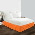 thumbnail image 1 of BedDecor Pinch Pleated Skirt 21 Inches Orange/Twin XL Egyptian Cotton Base Valance Sheet, 1 of 4