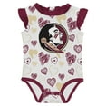 thumbnail image 3 of Girls-Newborn Garnet Florida State Seminoles Happy Hearts  2-Pack Bodysuit Set, 3 of 5