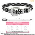 thumbnail image 6 of WHIPPY Kids Rhinestone Western Belt for Girls Boys, Studded Leather Belt for Jeans Dresses, 6 of 8