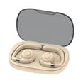 thumbnail image 2 of Open-Ear, Bone Conduction Sport Headphones - Sweat Resistant, Workout Headphones with 30ft Bluetooth - Secure, Wireless, Comfortable Fit - Deep Bass and Smart Mic App(Beige), 2 of 7