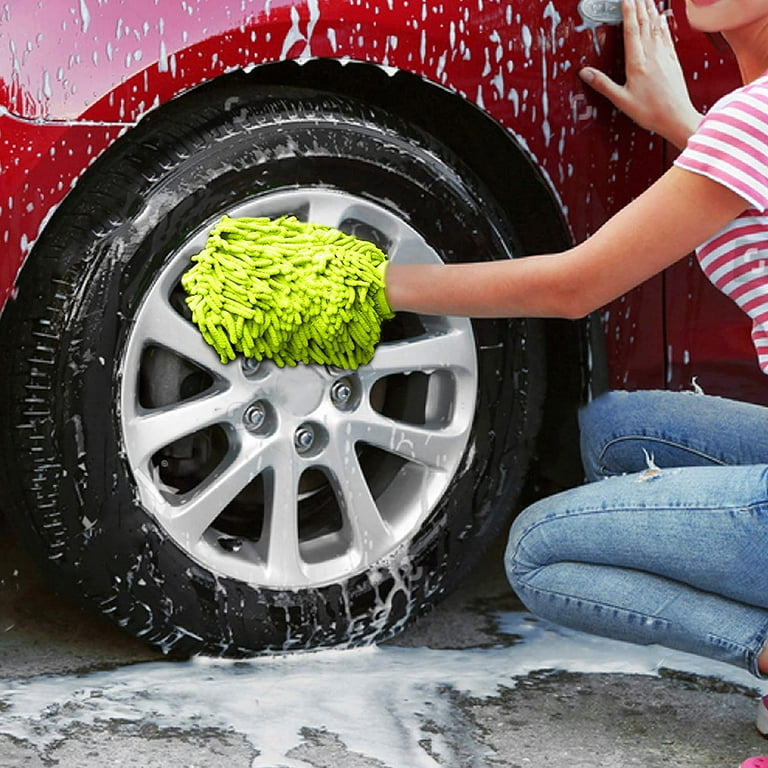 Car Wash Mitt Pack Large Size Microfiber Wash Mitt Car