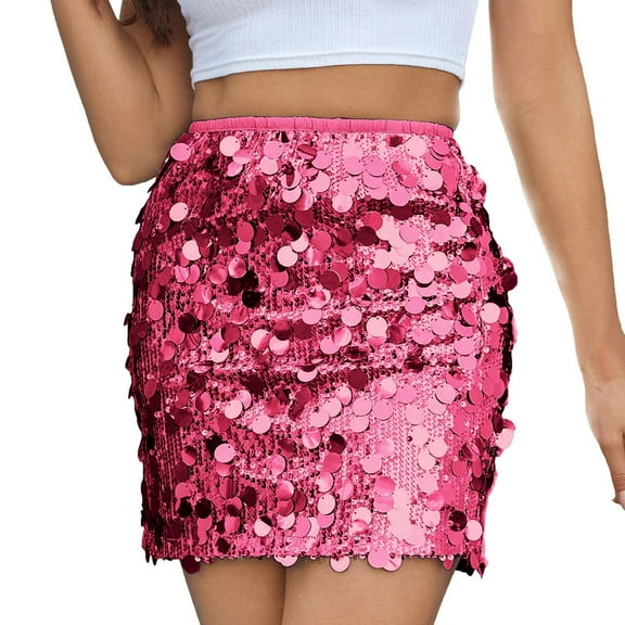 Women’s Sequin Skirt Stretchy Bodycon Mini Party Night Out Skirt Elegant Fit Comfortable Fashion