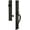 Bronze, variant on Grandeur 849891 Carre Solid Brass Rose Left Handed Dummy "S" Grip Handleset - Grey