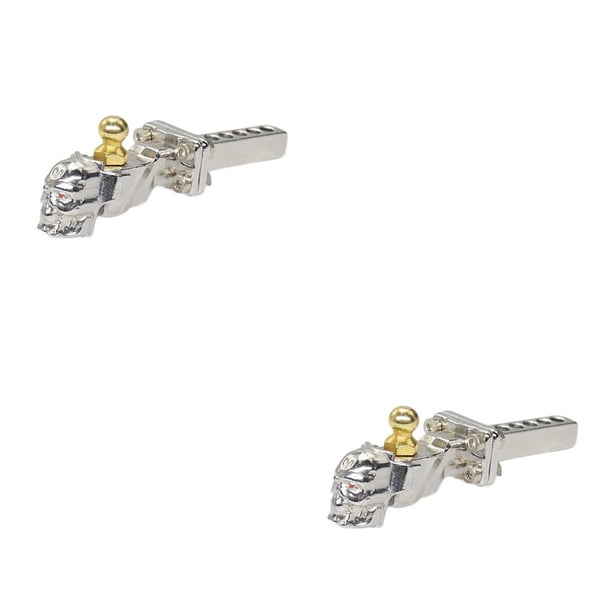 Tholdsy Simulación de parachoques trasero de coche RC, gancho de remolque, remolque extraíble, receptor de enganche de Metal portátil, Type1 NO1