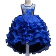 thumbnail image 5 of Vestido de actuación para niños, vestido de princesa de cola grande para niños, vestido de actuación hinchado con forma de pastel, 5 of 5
