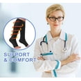 thumbnail image 6 of 3 Pairs Open Toe Medical Sport Compression Socks - 15-20mmhg Graduated Knee-High Support for Men & Women, Ideal for Soccer, Running, and Nurses, 6 of 7