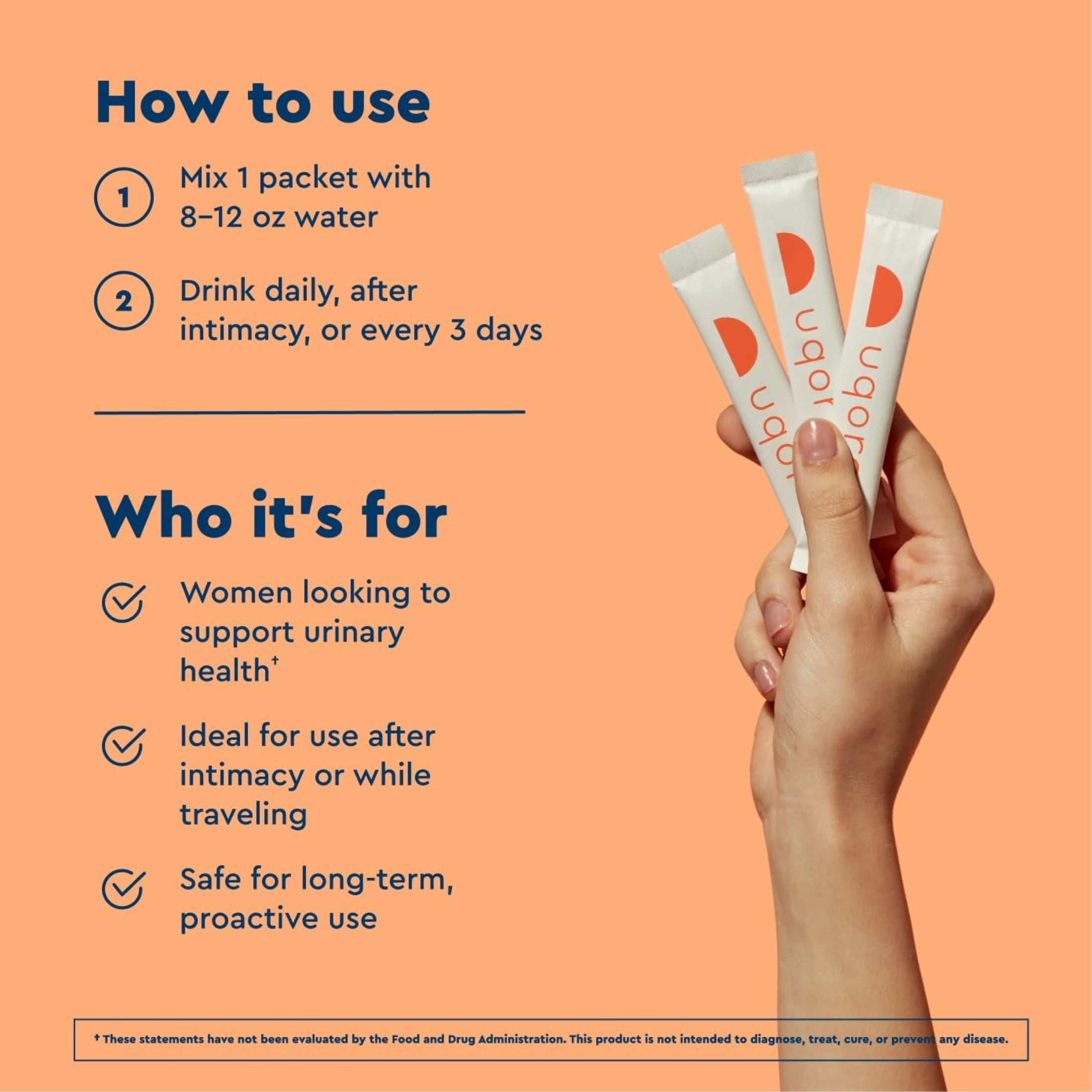 Uqora Flush - Urinary Tract* with D-Mannose, Vitamin C, Vitamin B6, Potassium, Magnesium & Calcium - Gluten-Free & Vegan - Unflavored - 10 Packets (1 Pack)