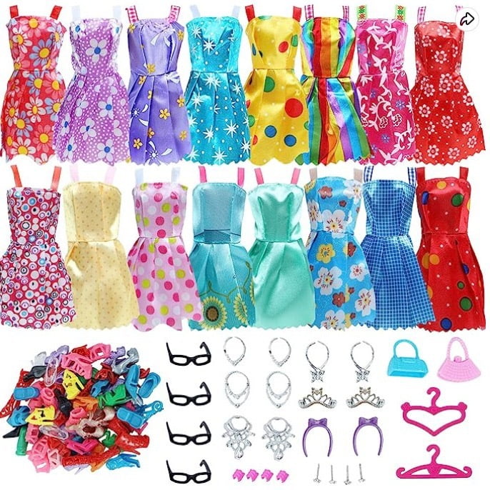 Mattel Barbie Flower Dress Doll with Clothes for Kids Walmart