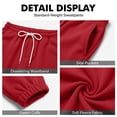 thumbnail image 6 of Resicozy Joggers for Men with Pockets Fleece Casual Sweatpants Fashion Solid Drawstring Elastic Waist Athletic Pants Red 5XL, 6 of 7