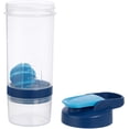 thumbnail image 2 of Basics Protein Shaker Bottle with Mixer Ball, Dishwasher Safe, 20 oz, Gray, 2-Pack : Health & Household, 2 of 10
