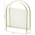 thumbnail image 2 of MyGift Vintage Brass Tone Metal Freestanding Magazine Organizer, Mid-Century Design, 2 of 7