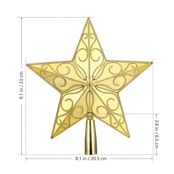 PTOOTP Glitter Star Tree Topper Multi-Color for Christmas Tree Holiday Decoration and Festive Celebration Accents