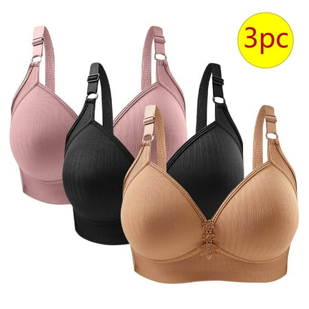 LLYWEY Daisy Bras for Older Women Discounts Plus Size Bras Women Push up Ladies Full Coverage Bra Style-1254 Women Extra Lift Bra Feature Adult Female Bralette Sports Bras Khaki 36B