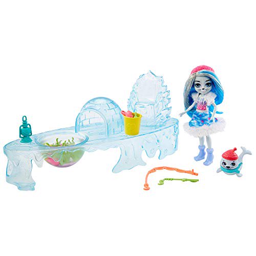 Enchantimals Fishing Friends Ice Fishing Playset with Sashay Seal Small