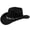 Z41-Black, variant on LILIYA Unisex Western Cowboy Hat with Metal Accent Braided Band Classic Wide Brim Headwear for Western Themed Events and Celebration Gatherings