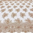 thumbnail image 6 of Vibernum Bridal Lace Sequins Beaded Scallop Fabric for Dresses 52’’ BTY (Blush), 6 of 6
