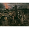 thumbnail image 2 of Theodor Von Hörmann 14x12 Gold Ornate Wood Frame and Double Matted Museum Art Print Titled - Paris at Night with Eiffel Tower (1889), 2 of 4