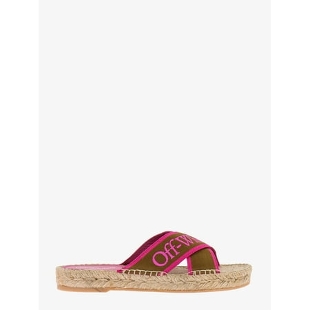 

WOMAN Canvas sandals with embroidered logo on the front