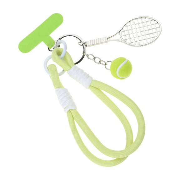 Oasiva Fashionable Green Tennis Racket Accessory Bag Charm For Casual Or Sporty Looks