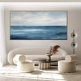 thumbnail image 3 of Original Oil Painting Seascape Painting Seascape Artwork Sea Minimalist Wall Art Handmade Textured Painting Wall Decor,Unstretched,Frameless,(81*162cm)32*64Inches, 3 of 5