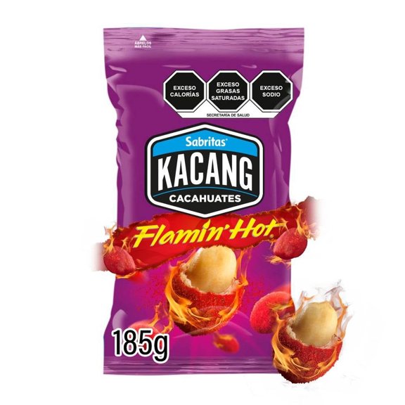 Cacahuates Kacang Flamin' Hot sabor chile y limón 185 g