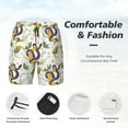 thumbnail image 5 of Haiem Snake And Moon Mens Swim Trunks with Compression Liner 2 in 1 Swimming Shorts Stretch Swimwear Quick Dry,Board Shorts-Medium, 5 of 9