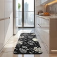 thumbnail image 4 of Black Gothic Moon Flower Star Pattern Kitchen Rug Mat,Kitchen Runner Rugs Non Skid Washable,Decorative Kitchen Floor Mats for Kitchen,Sink,Laundry,17"x47.2", 4 of 7
