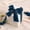 Dark Blue, variant on Velvet Ribbon Flocked Tear Edge Ribbon for Bouquets Handmade Frayed Wedding Gift Wrapping Christmas Trim Vintage Fabric Crafts DIY Card Making Invitations Decor Gold