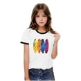 thumbnail image 6 of Boys Girls Graphic T-shirts Short Sleeve T Shirts Kids Round Neck Funny Girls Tshirts Teenage Comfy Summer Casual Sports Loose School Tunic Tops 3-14 Years Black 3-4 Years, 6 of 6