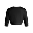 thumbnail image 4 of ZIYIXIN Women Shrug Open Front Bolero Cardigan Long Sleeve Cropped Sweater Jacket Plus Size Black S, 4 of 8