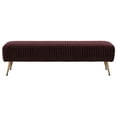 thumbnail image 2 of SAFAVIEH Couture Salome Solid Velvet Contemporary Bench, Giotto Cabernet, 2 of 9