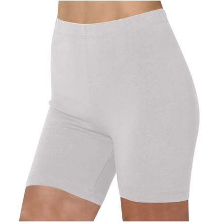 UTSJKR Body Shaping Yoga Shorts for Women Workout Leggings for Women High Waisted Tummy Control Stretchy Sport Shorts Lightweight Comfy Casual Slim Shorts Biker Shorts White XL