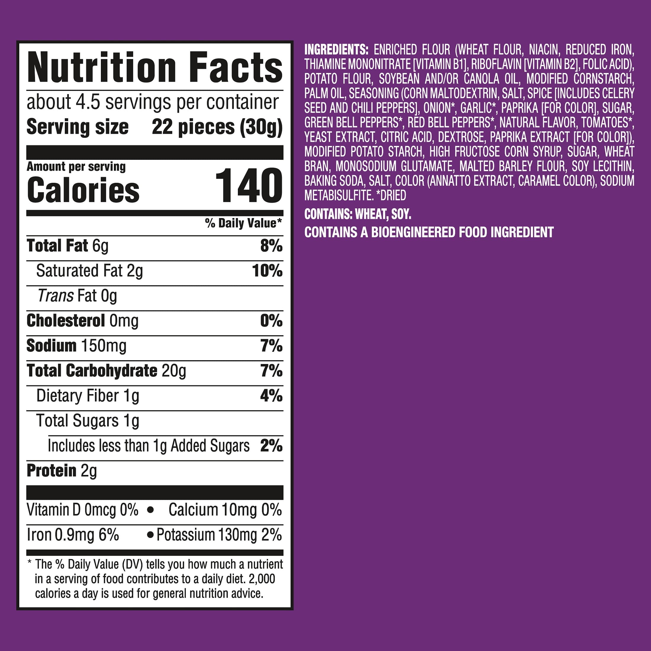 Crispers Cajun Spice Flavor Baked Snacks, Crunchy Snacks, Limited Edition, 5.11 oz