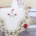 thumbnail image 4 of Unique Bargains Vintage Flower Embroidery Tassel Table Runner Red Rose 15"x59", 4 of 7