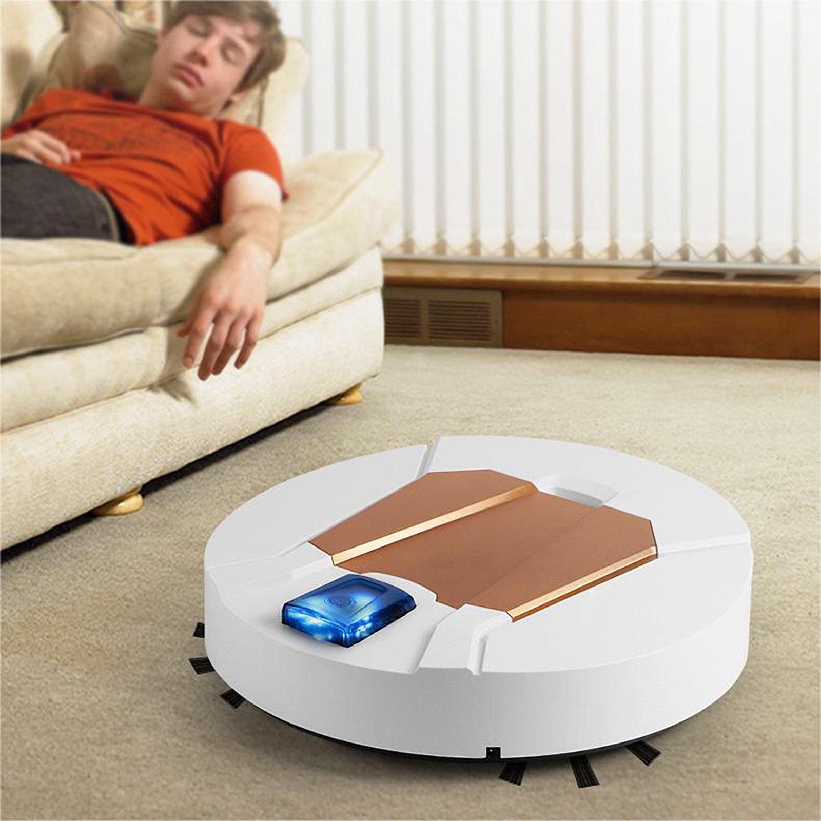 Smart Robot Vacuum Cleaner - 3-in-1 Sweeping, Mopping & Vacuuming, 1500Pa Strong Suction, Low-Noise, Slim 8.5cm Design, Auto Obstacle Avoidance, USB Charging, Includes Accessories