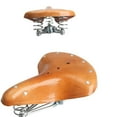 thumbnail image 4 of Cowhide Seat Saddle for Cruiser, Road Bike, Tou Bike, Brown With Rope, 4 of 7