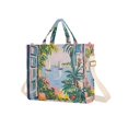 thumbnail image 7 of FORMRS Womens Corduroy Tote Bag Crossbody Shoulder Handbag with Pocket, Floral Seaside, 7 of 7