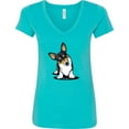 thumbnail image 3 of Inktastic Tri Color Corgi Women's V-Neck T-Shirt, 3 of 5
