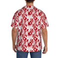 thumbnail image 3 of Fotbe Bloody Hand 2 Camisa Estampada de Manga Corta para Hombre, Casual de Verano, Estilo Playero, Sin Arrugas-4X-Large, 3 of 5