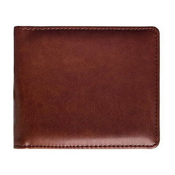 PU leather Wallet Classic Men's Bifold Wallet credit card holder Case coin purse Money Bag (Chocolate)