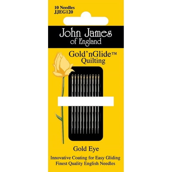 John James Gold'n Glide Quilting Needles-Size 9 10/Pkg